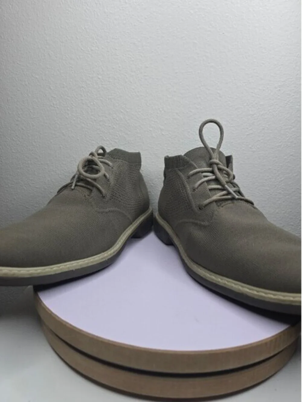Mark Nason Los Angeles Weldon Gray Taupe Chukka Boots Mens Size 9 DressKnit Grea